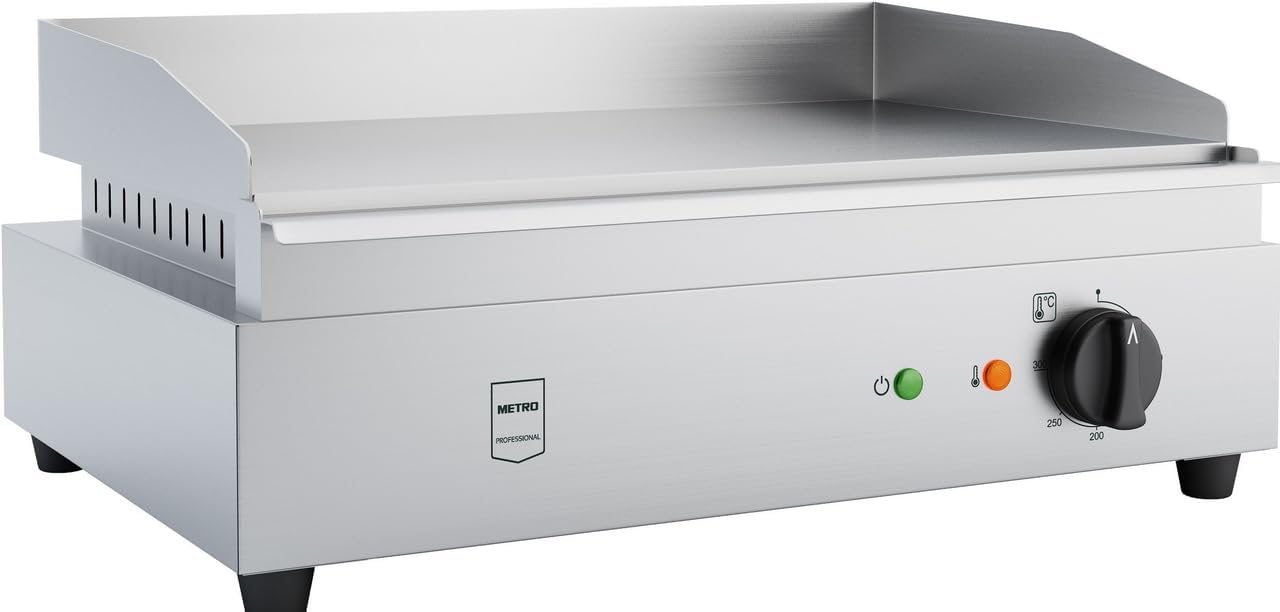 METRO - Plancha électrique inox - 55x41,7x24 cm - ramasse-jus, protection surchauffe - GEG2101
