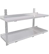 jardinite Étagère Murale INOX Cuisine Tablette Flottante Pose Murale Catering 2 Couches (100 * 30cm)
