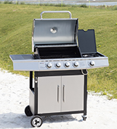 4 brûleurs barbecue gaz argent