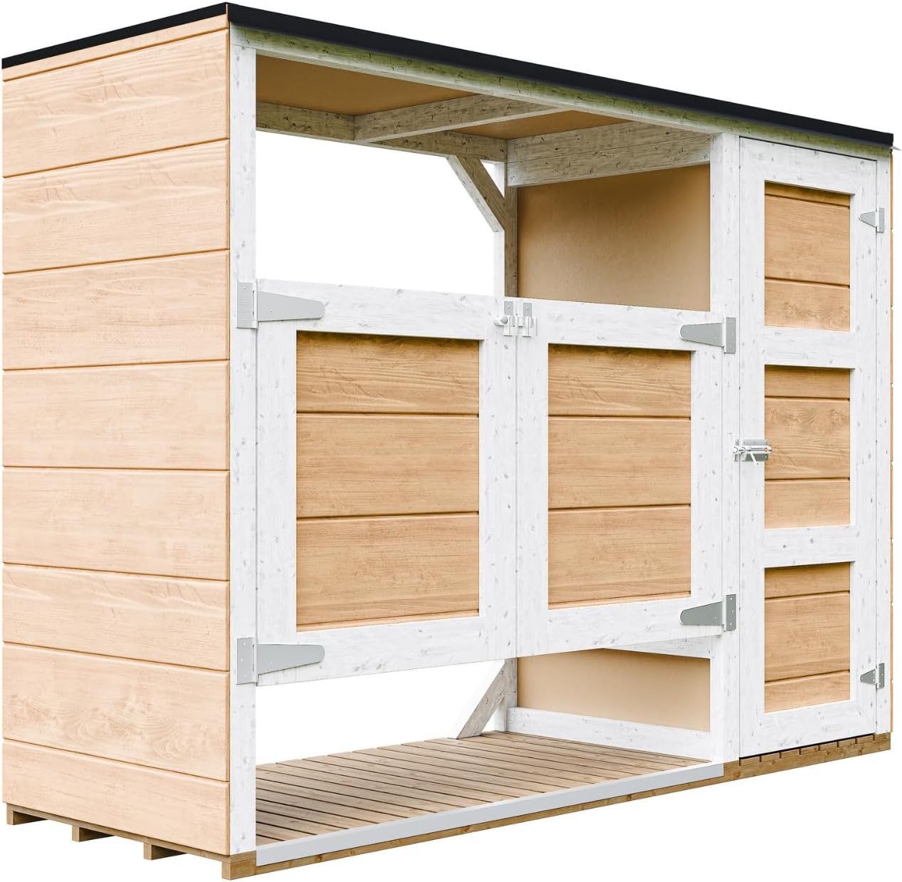 Abri de Jardin pour poubelles, Cache Poubelle extérieur 2x240L – Coffre de Rangement Exterieur, Armoire de Jardin, cabane de Jardin Exterieur – jardinite M981A-HARVEST Honey