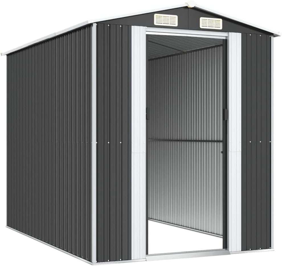 Abri de jardin anthracite 192x274x223 cm acier galvanisé, 3147450