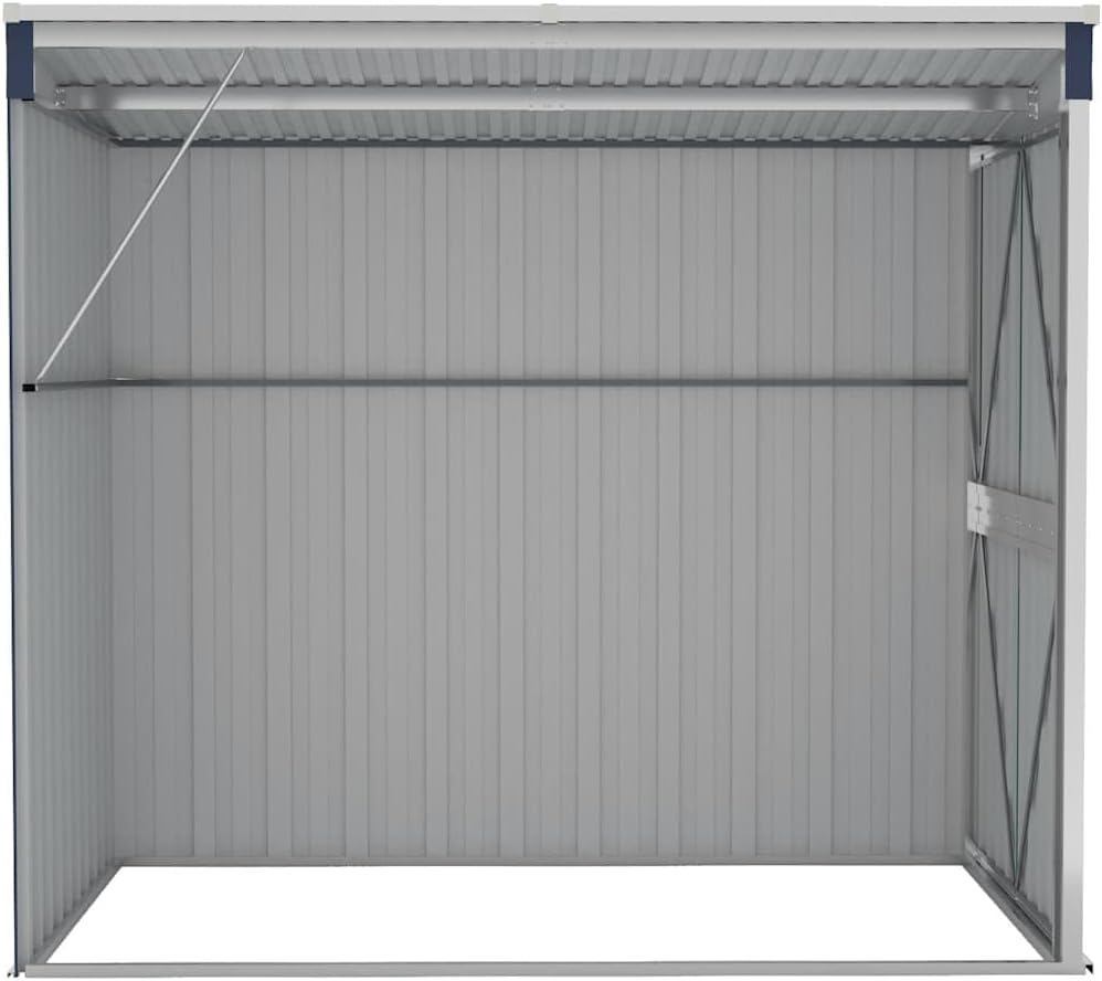jardinite Abri de Jardin Mural Anthracite 118x194x178 cm Acier