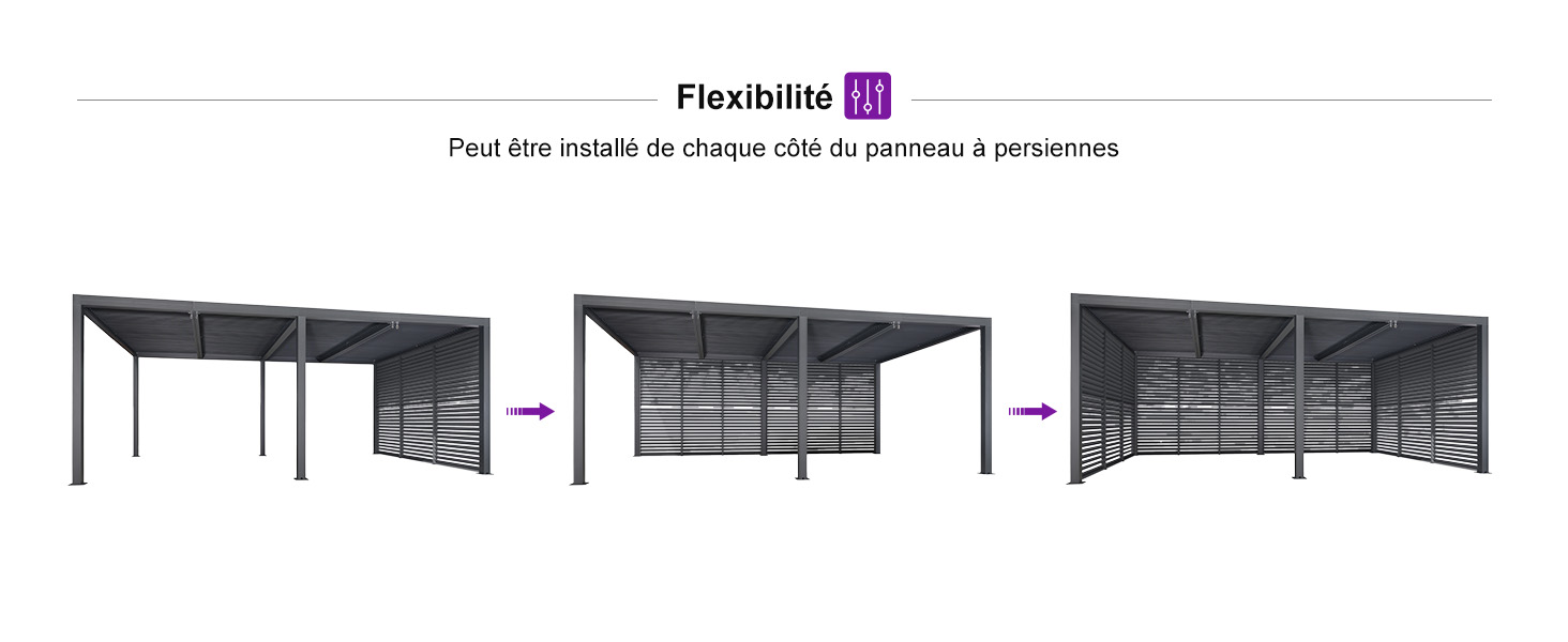 Schéma ou schéma technique présentant plusieurs vues de ce qui semble être des instructions d'assemblage de meubles ou d'équipements avec les mesures et les détails des composants.