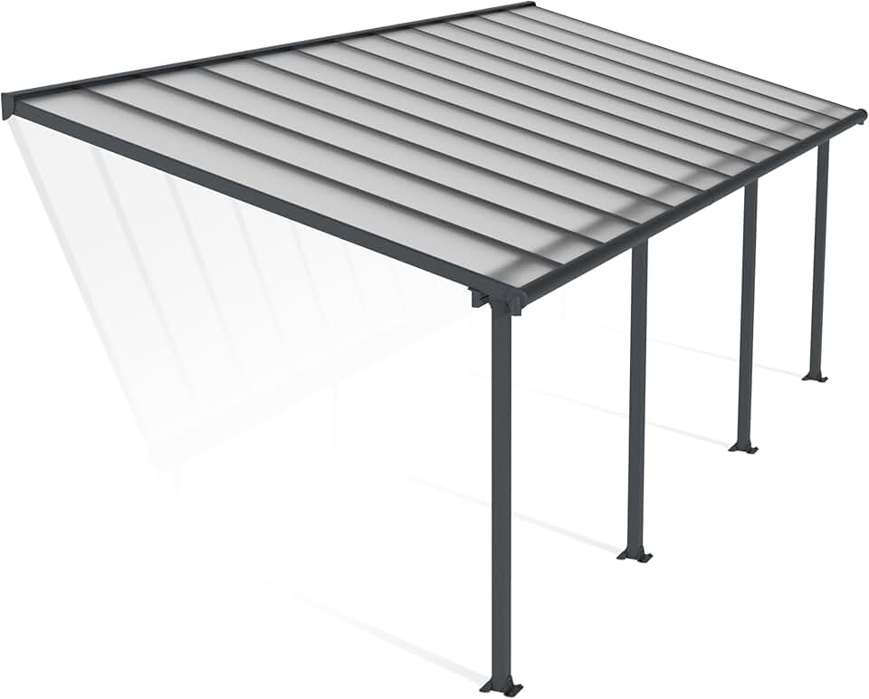 Pergola - Pergola série - 21.8m² gris anthracite, structure robuste - 704353