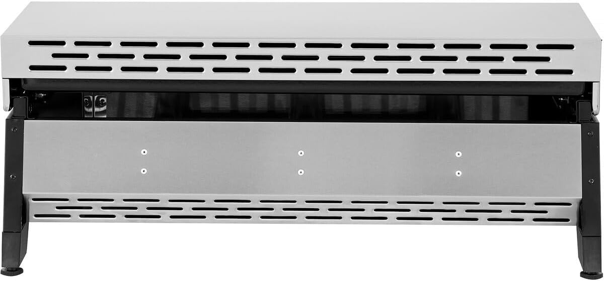 Fasto - Plancha 3 brûleurs 7,5 KW avec couvercle métal - Gris
