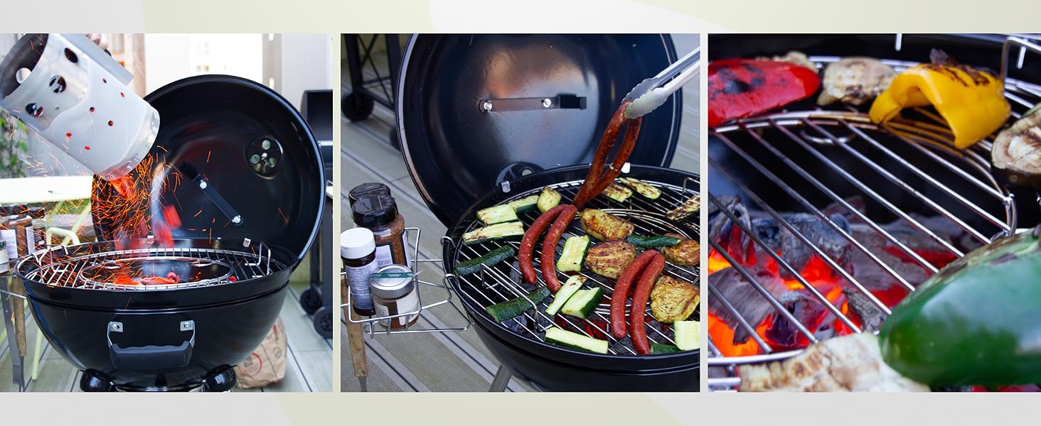 Barbecue charbon de bois barbecue rond