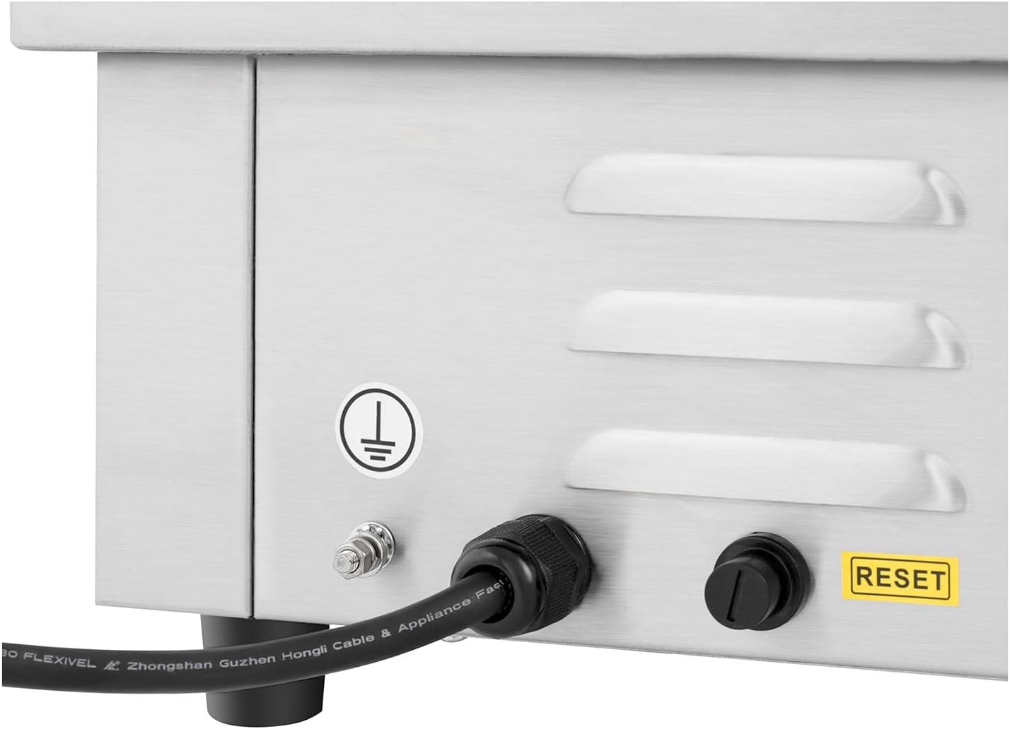 jardinite - Plancha Électrique Double - 73x40cm - 2x2200W INOX Restaurant