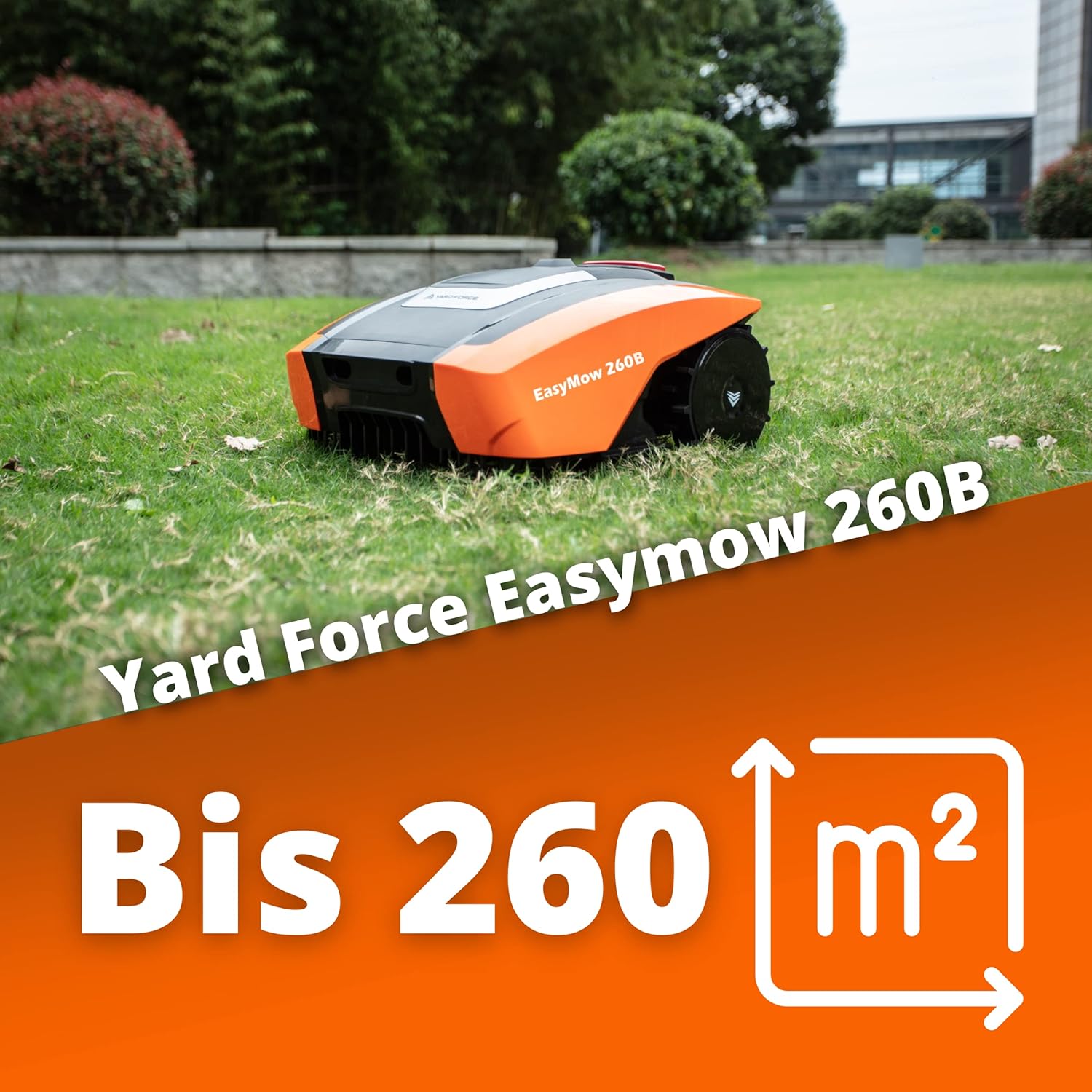 jardinite - Easymow 260B - 260m² - robot tondeuse, noir/orange