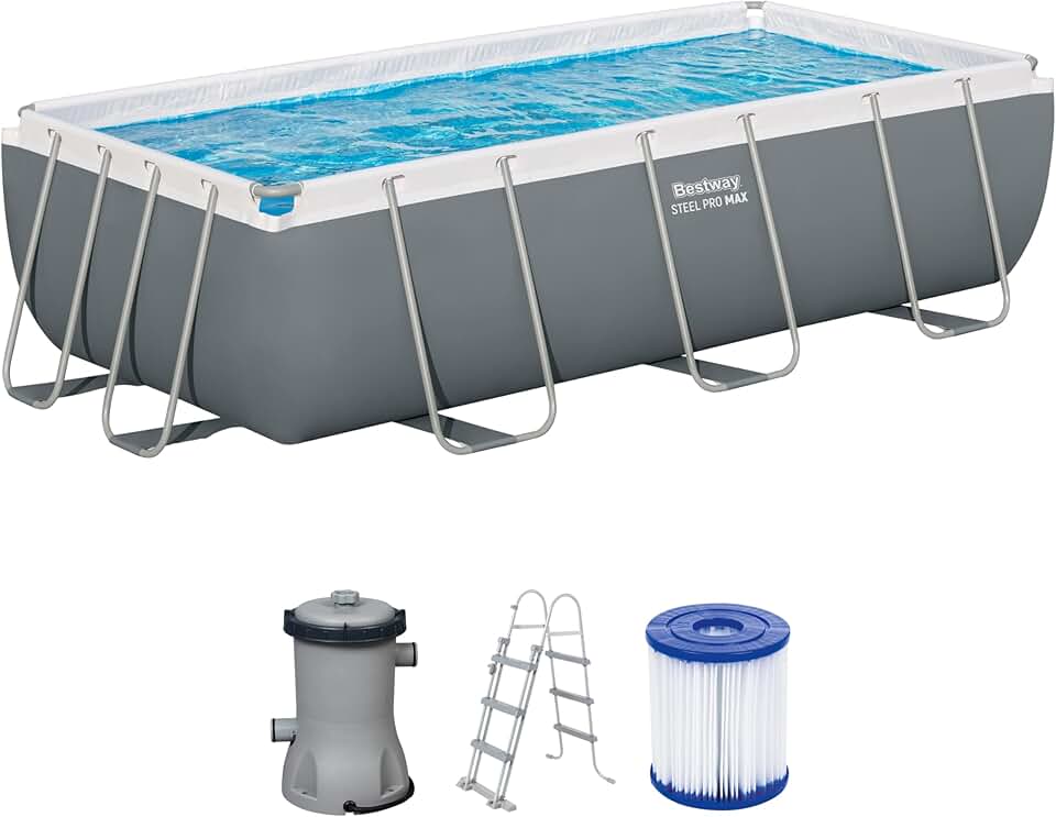 jardinite - Steel Pro Max - 404x201x100 cm - Kit piscine hors sol - 56466