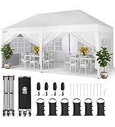 jardinite Tonnelle Pliante 3x6 Imperméable, Barnum Pliant de Jardin Exterieur, Pop-Up Gazebo a...