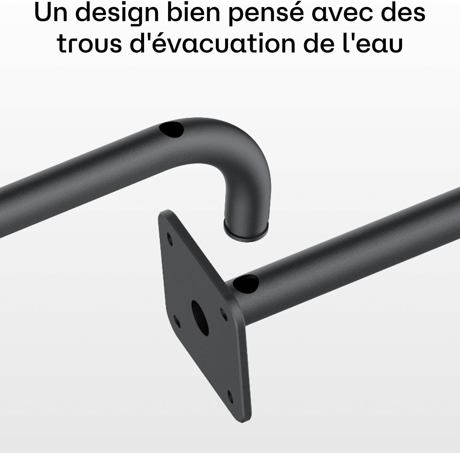 Support mural d’antenne RTK 55cm, acier robuste, installation facile