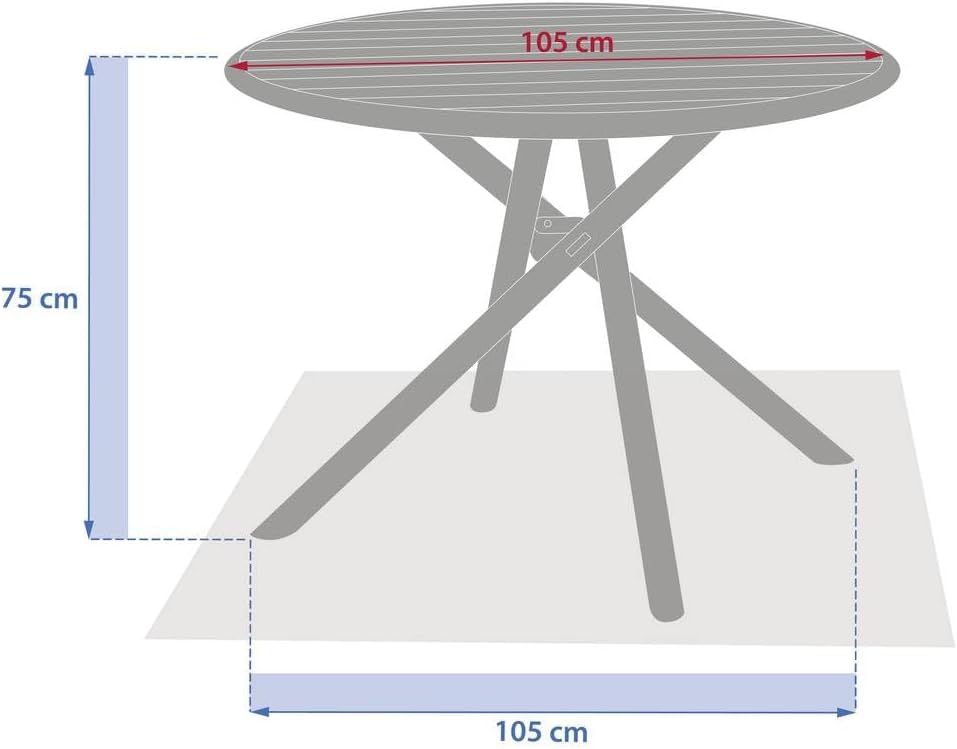 jardinite - Nebullia Table Jardin 4 places 105cm Vert Laurier