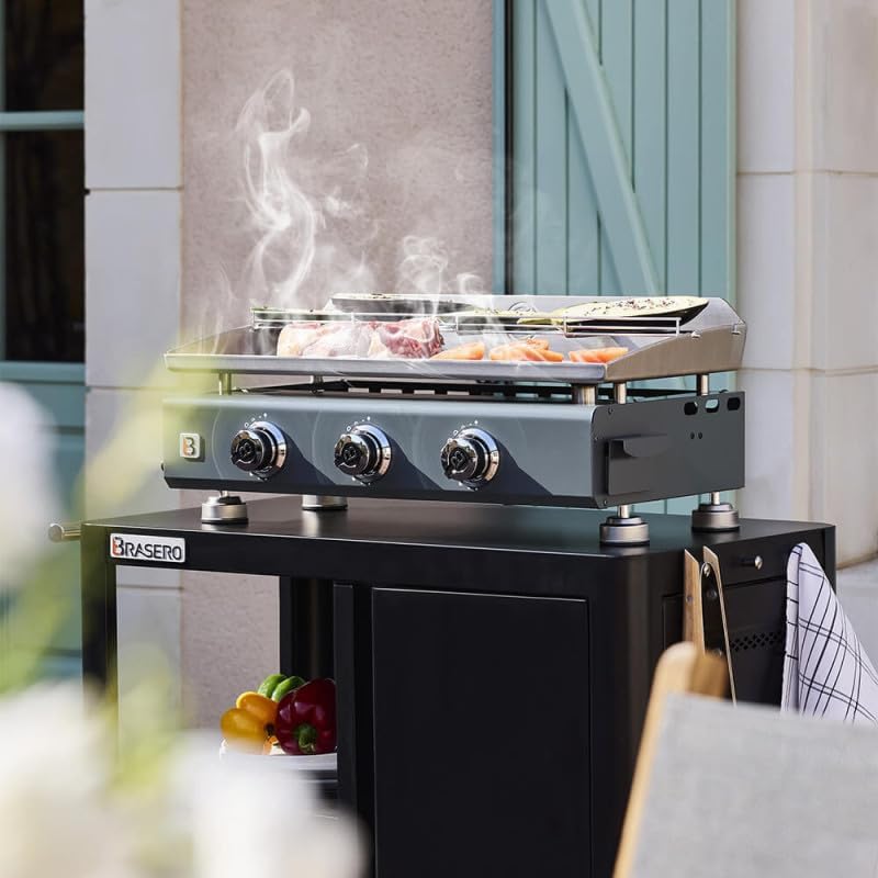 Favex - Silvia II G - 67x34 cm - plancha gaz 3 feux inox, cuisson homogène