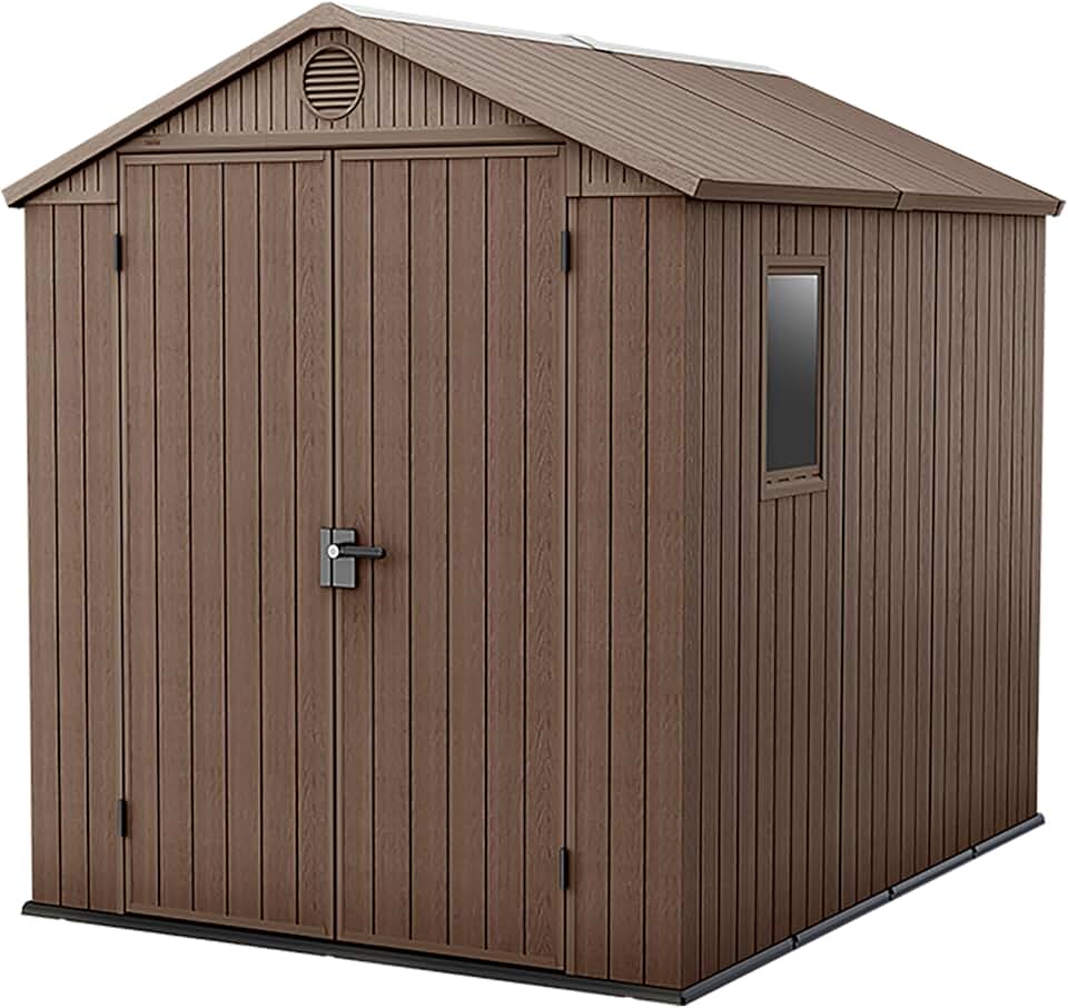 jardinite - jardinite 68 - 4,5m² - abri de jardin résine marron