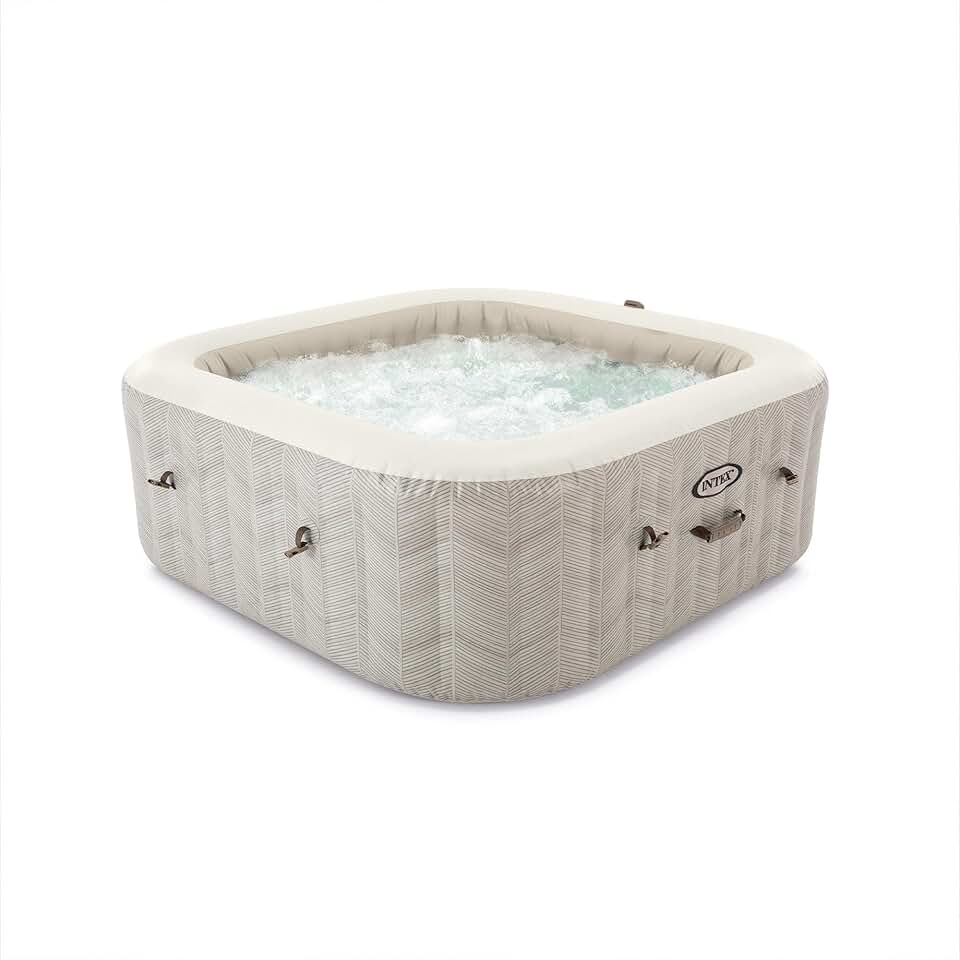 jardinite 28472NP PureSpa Chevron Deluxe Gonflable 6 Places 170 Buses PVC Multicolore 196 x 196 x 71 cm