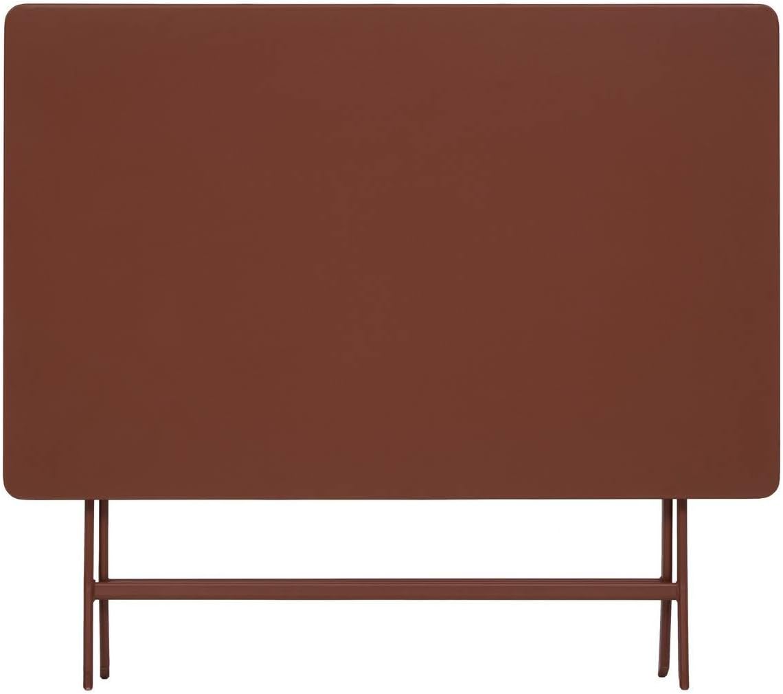 jardinite - Greensboro - 110x70 cm - table pliante 4 places acier acajou