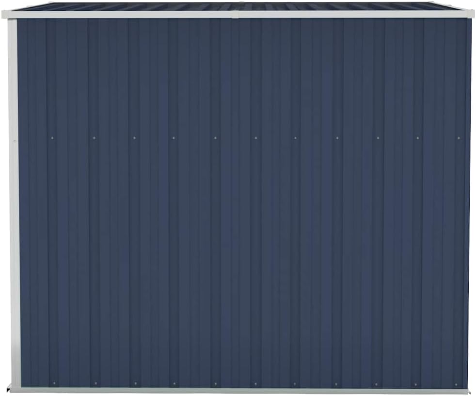jardinite Abri de Jardin Mural Anthracite 118x194x178 cm Acier