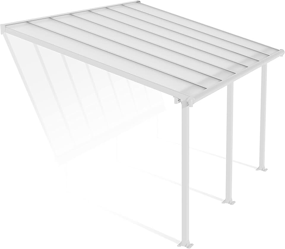 jardinite by jardinite - Olympia - 12.8 m² - Aluminium, polycarbonate, blanc, pergola moderne