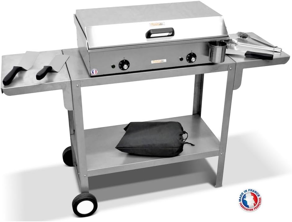PLANCHAELEC - Plancha électrique NEO - inox, 65x43x18 cm, thermostat réglable, pour 10 personnes - E-650-2400W