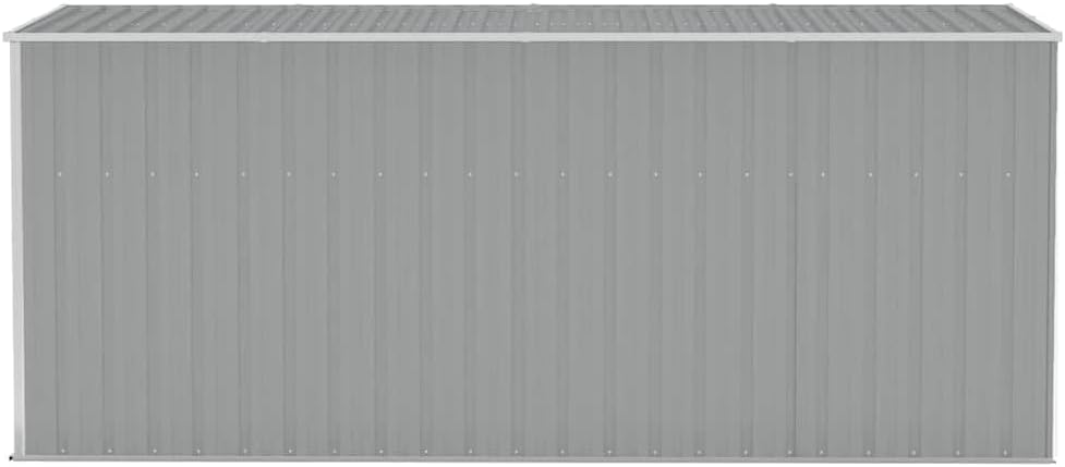 jardinite Abri de Jardin Mural Gris 118x382x178 cm Acier galvanisé,Structures extérieures, Cabanes & abris de Jardin,316230