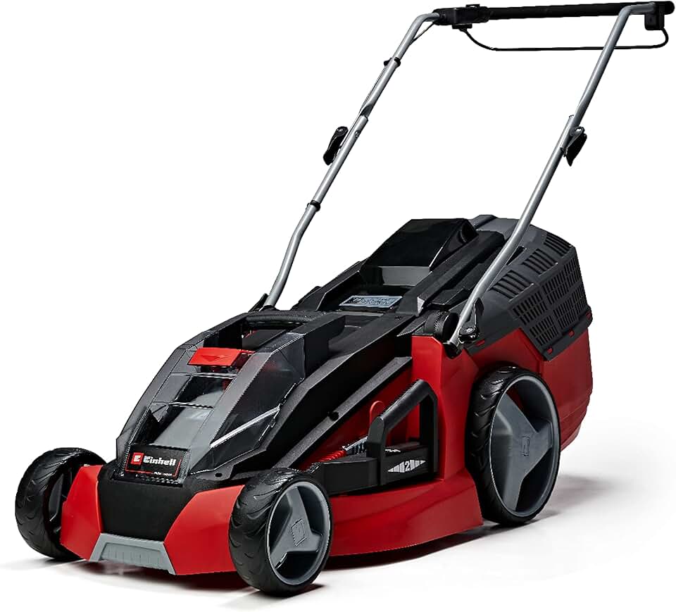 jardinite Tondeuse à Gazon sans Fil GE-CM 43 Li M KIT Power X-Change (36V, Largeur de Coupe 43 cm, Surface conseillée 500 m²) Livré avec 2 Batteries 4,0 Ah et Chargeur