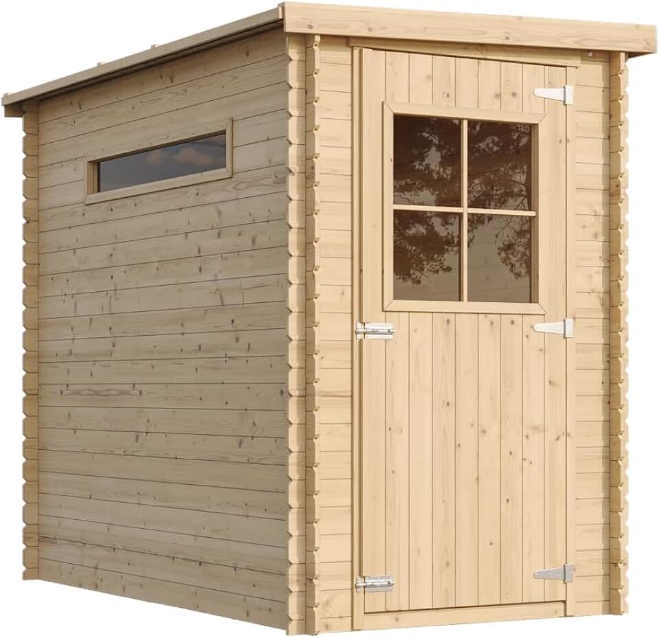 jardinite - Abri de jardin bois avec sol, 239x144x198 cm, toit étanche, fenêtres, M306+M306G