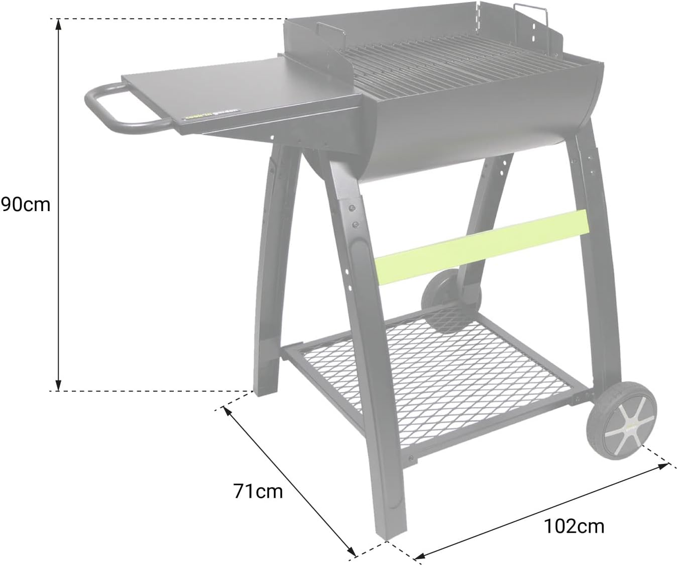 jardinite - Barbecue TONINO 50 - acier - ventilation, 4-6 pers.