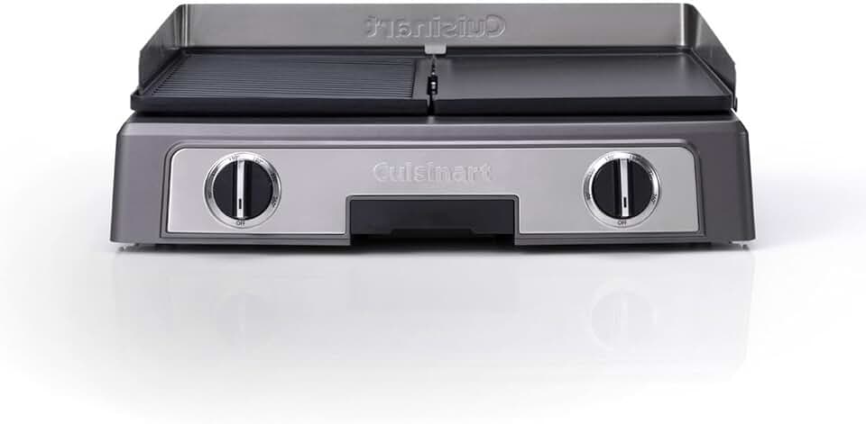 jardinite - Plancha double face - grande taille - 2 zones, 260°C, plaque amovible