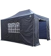 jardinite - Tonnelle Pop-Up 3X4.5m Entièrement Imperméable Avec 4 Parois Latérales - Bl...