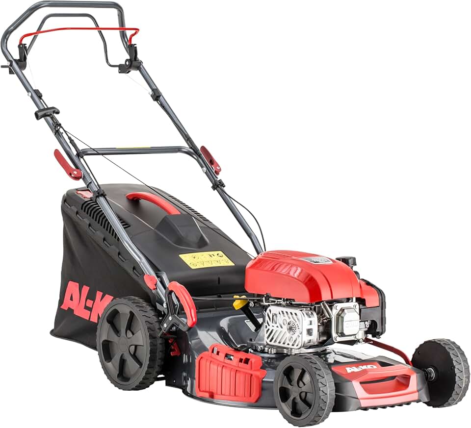jardinite Tondeuse à Gazon à Essence Easy 5.16 SP-D, Largeur de Coupe 51 cm, Puissance Moteur 3.0 KW, Traction à 1 Vitesses, Fonction 4INONE, boîtier en tôle d'acier, pour pelouses jusqu'à 1800 m²