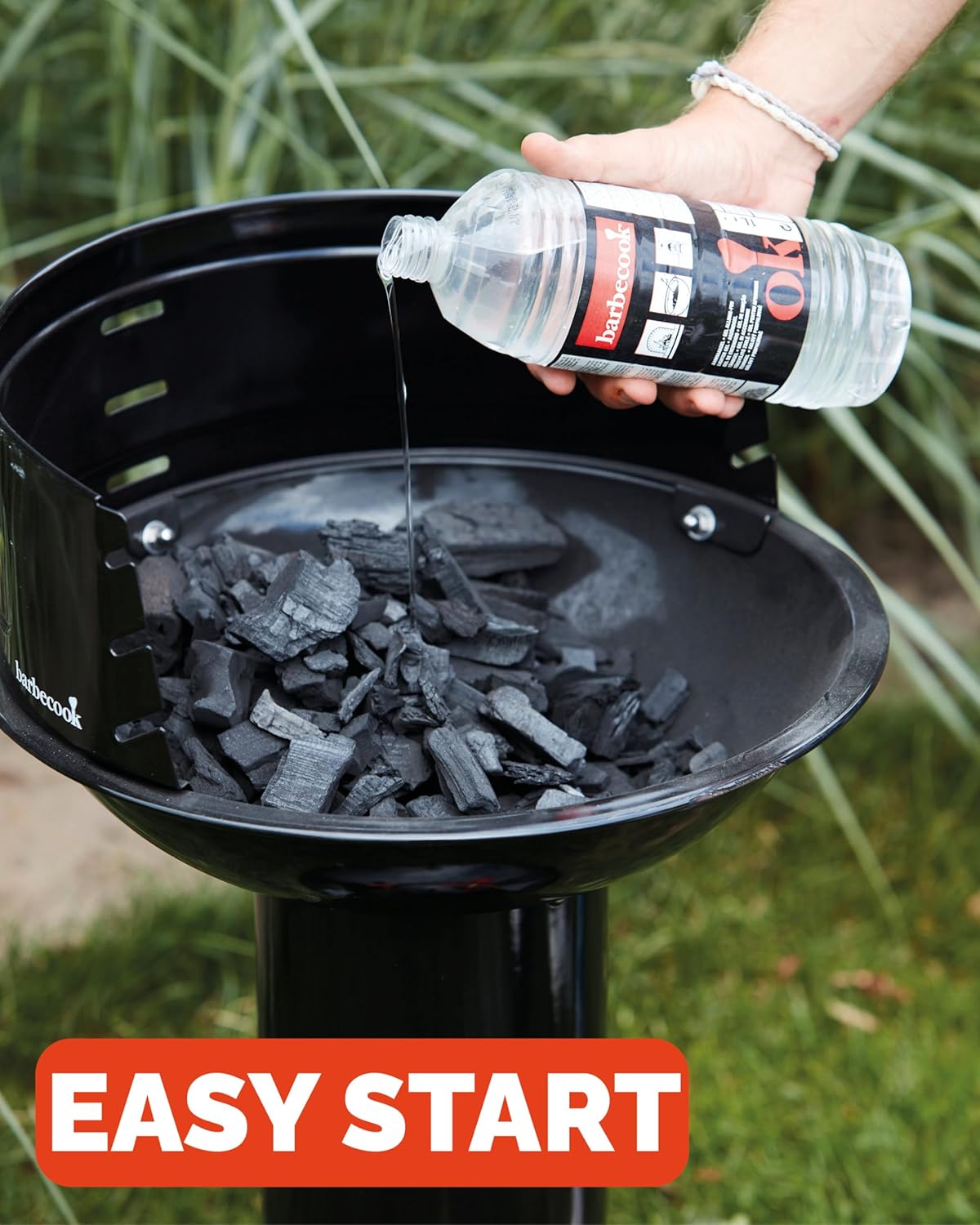 Barbecue charbon - acier émaillé - Ø40 cm - cuisson au charbon