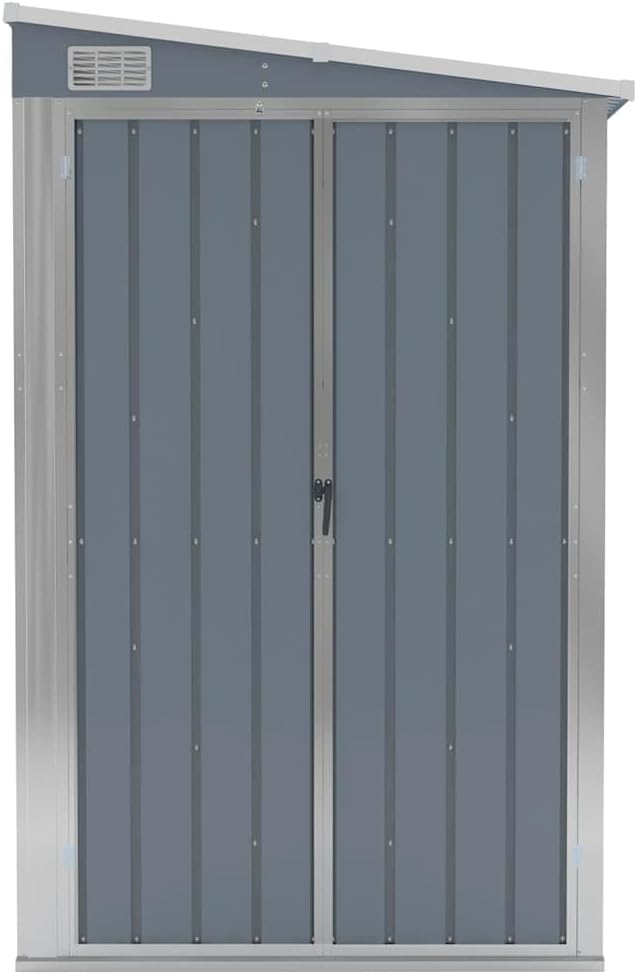 jardinite Abri de Jardin Mural Gris 118x382x178 cm Acier galvanisé, Maison & Jardin, Pelouses & Jardins, Vie en extérieur, Structures extérieures, Cabanes & abris de Jardin, Gris, (Poids 47.9KG)