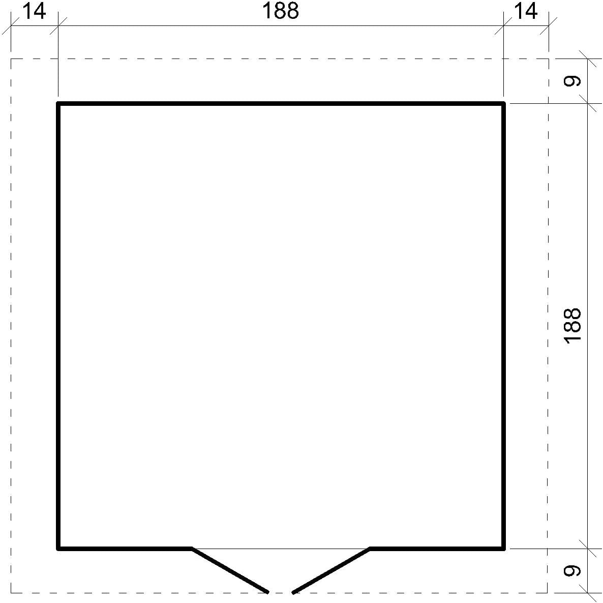 Abri de Jardin en Bois - Stockage extérieur I216xL206xH218 cm/ 3.53 m2 Petit abri à Outils, Local à vélos - jardinite M343