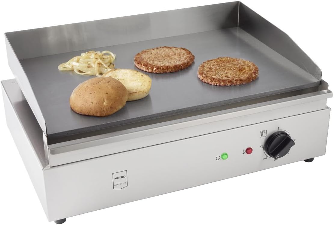 METRO - Plancha électrique inox - 55x41,7x24 cm - ramasse-jus, protection surchauffe - GEG2101