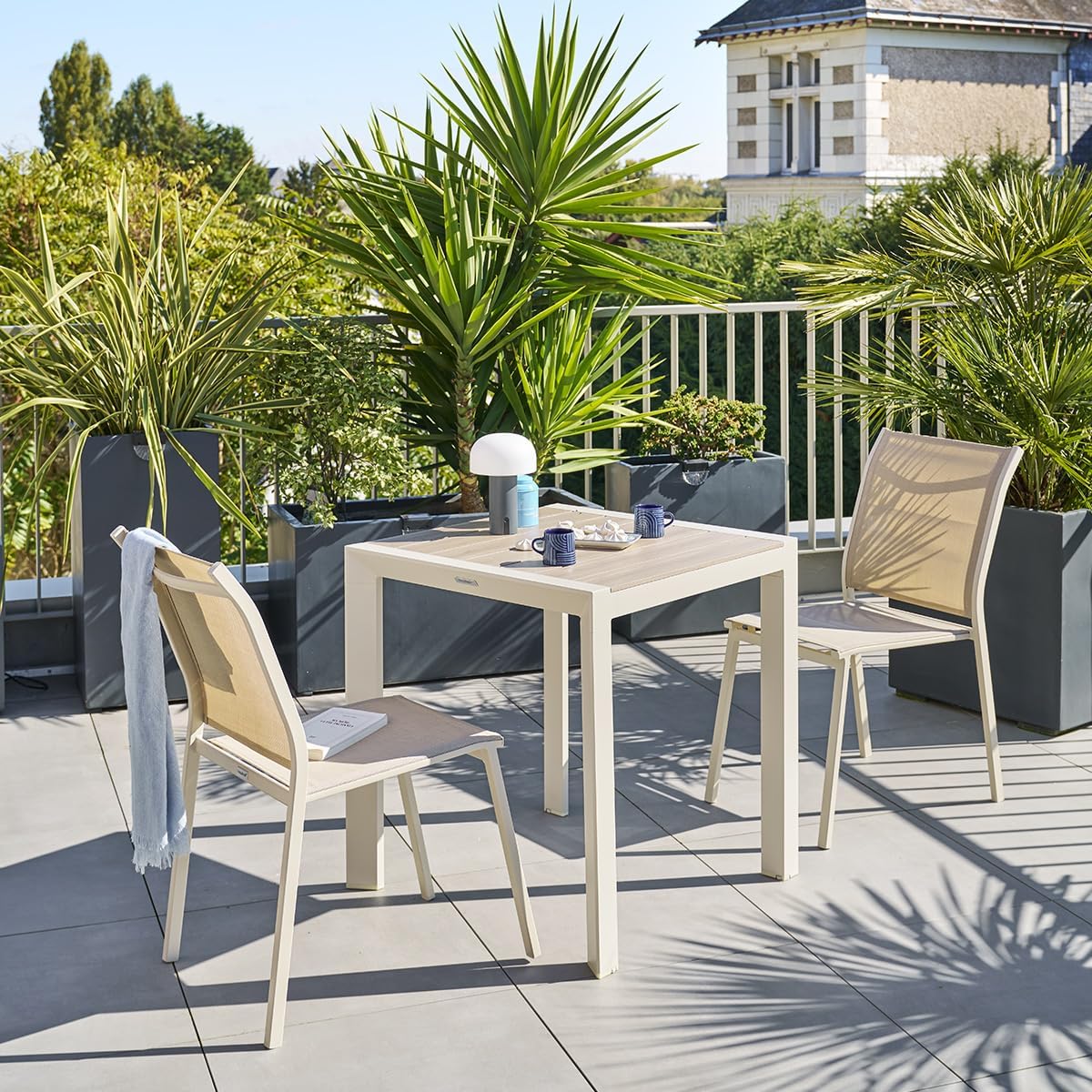 jardinite - Evasion Argile - 2 places - aluminium époxy lattes bois