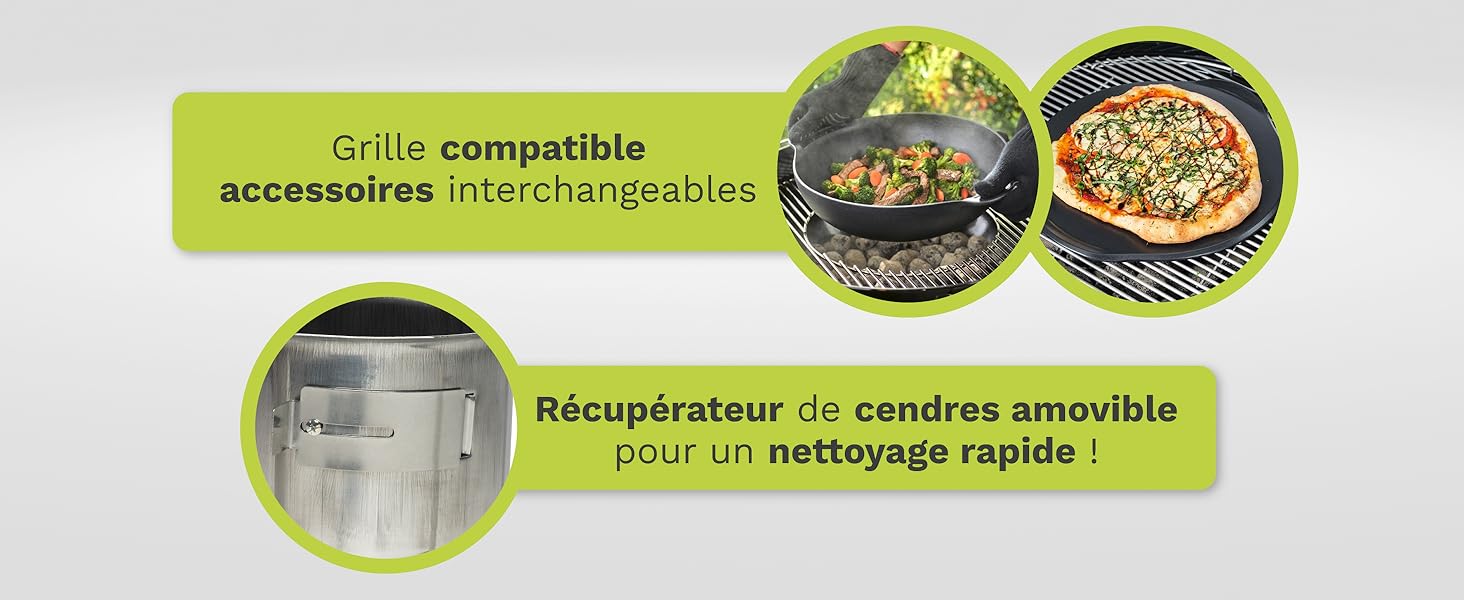 Barbecue charbon de bois barbecue rond