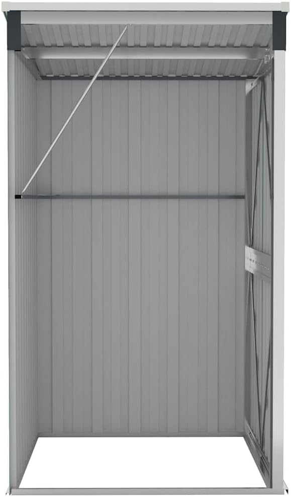 jardinite Remise de Jardin Murale Anthracite 118x100x178 cm Acier,Structures extérieures, Cabanes & abris de Jardin,316219