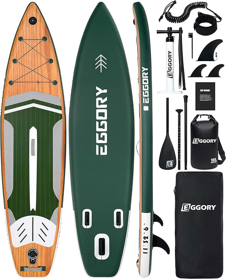 Stand Up Paddle Planche de Surf Gonflable Sup - Accessoires complets pour Planches de pagaie - Pompe à pagaie réglable - Sac à Dos de Voyage - Sangle d'épaule