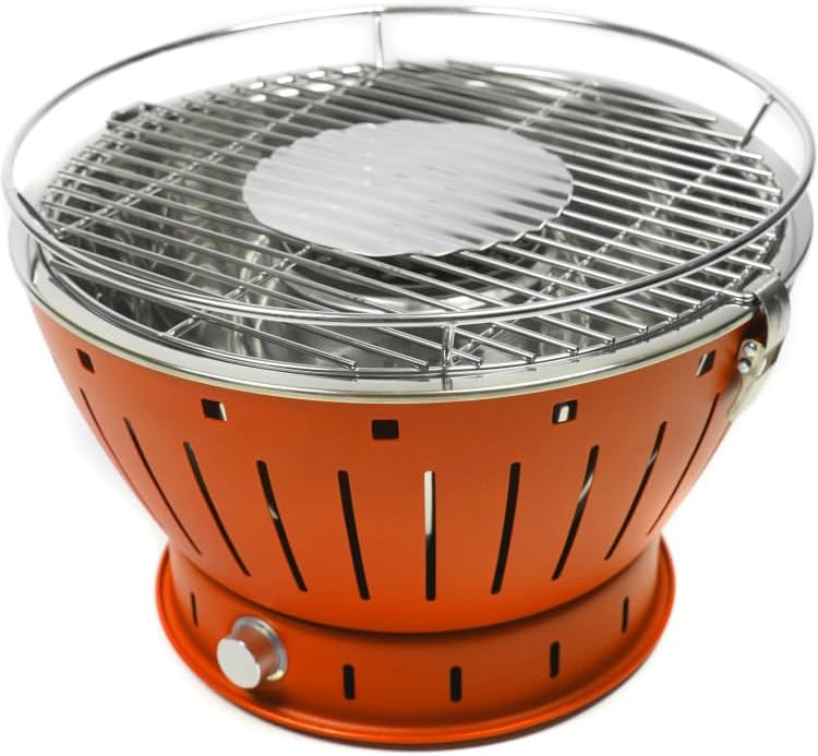 jardinite - Barbecue portable sans fumée - 35cm diamètre - charbon de bois