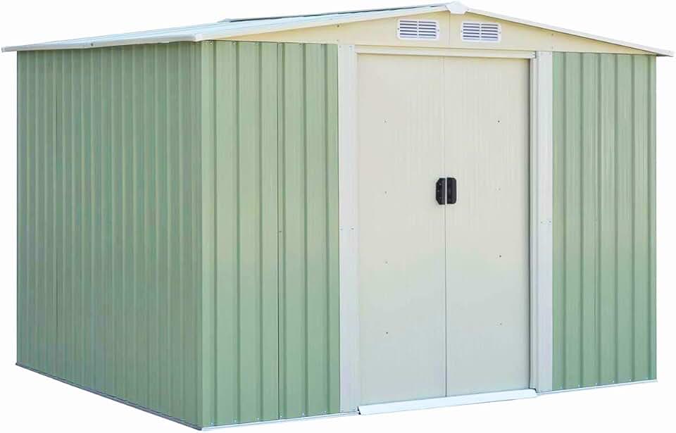 jardinite - Abri de Jardin Série Stockage - 205x257x175,5 cm - porte coulissante, toit galvanisé, aération