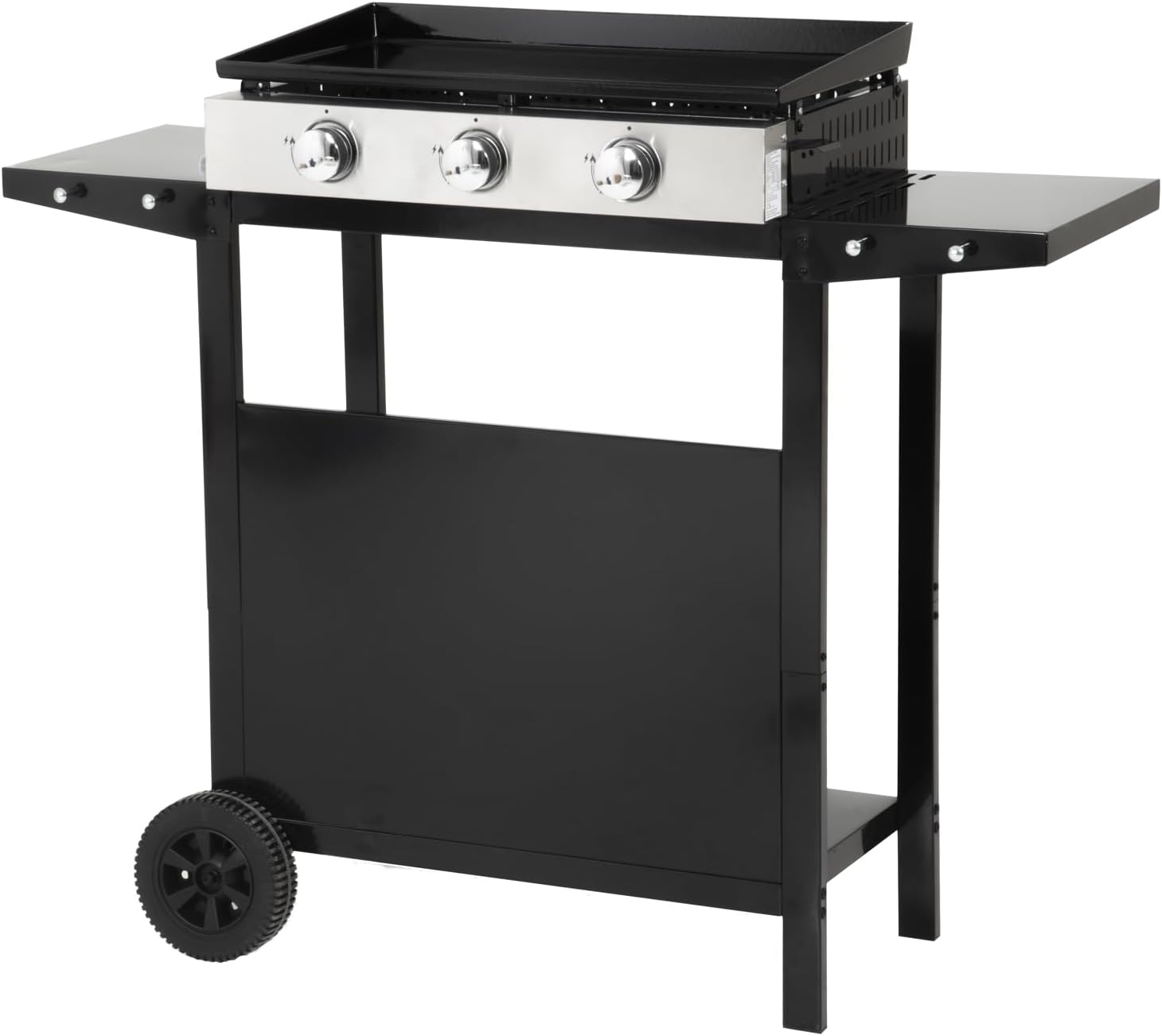 jardinite - Plancha Mérida sur chariot 3 brûleurs 6kW 74x33 cm