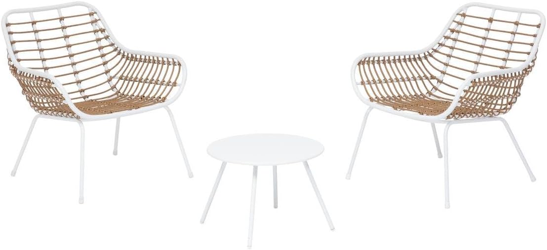 jardinite - Paopao Duo - acier époxy blanc 2 places - compact et élégant