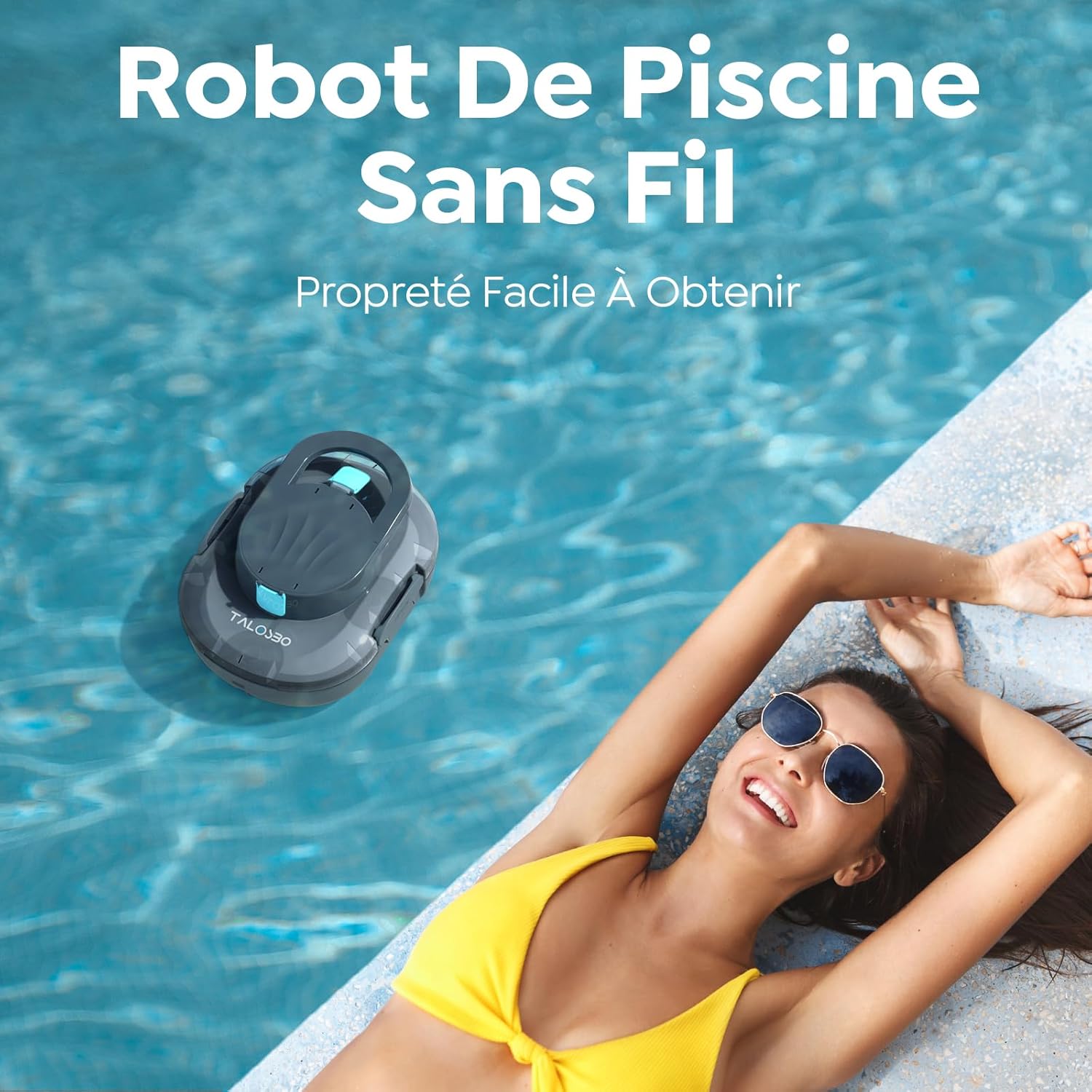 S1PRO Robot piscine sans fil, 120 min autonomie, compact, 2,5h charge, 100m² max S1PRO