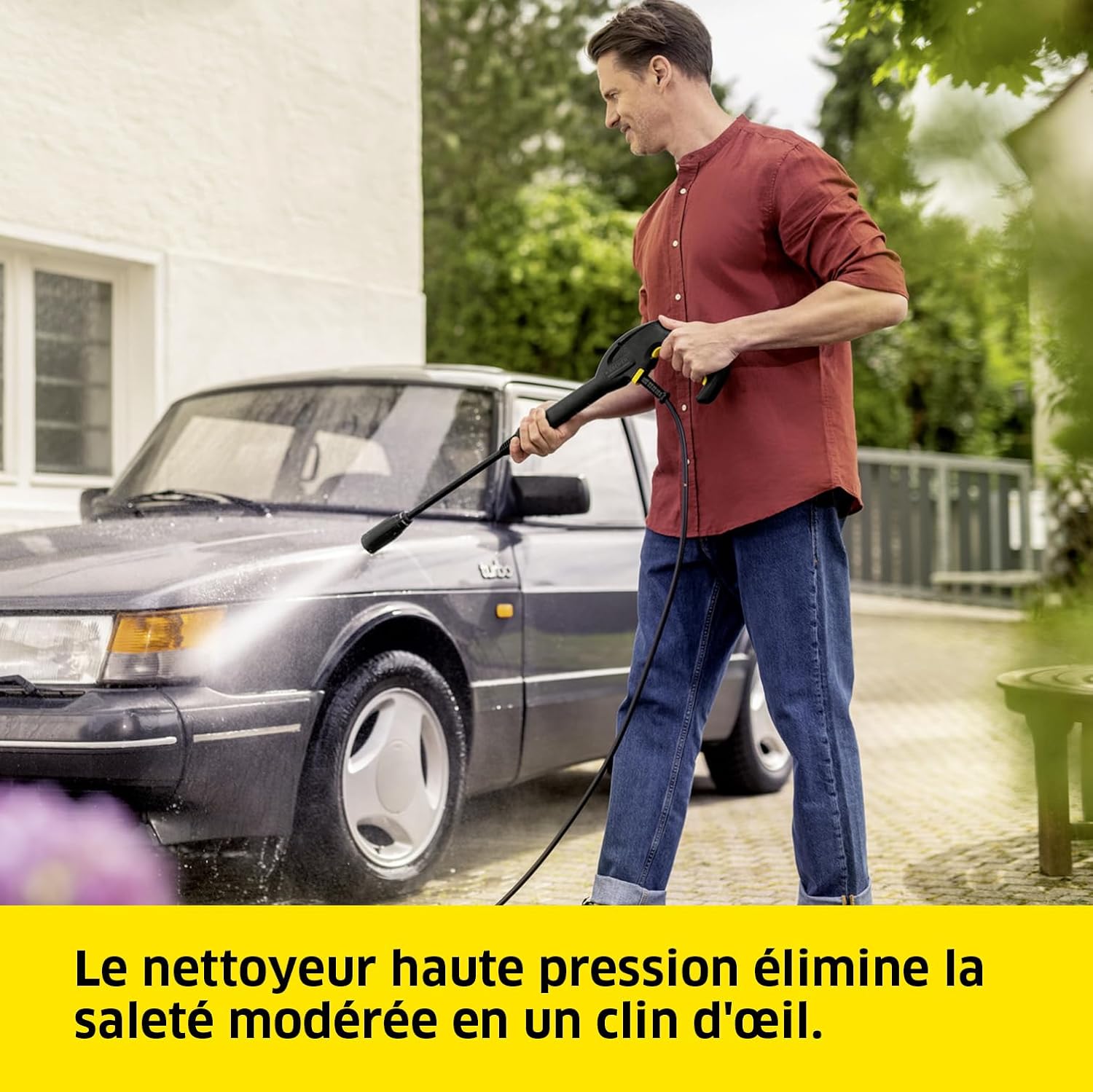 jardinite Nettoyeur Haute Pression K 4 Classic Home, Pression : Max. 130 Bar, Débit : 420 l/h, Surface : 30 m²/h, Filtre à Eau, Poids : 4,6kg, Pistolet Haute Pression, Rotabuse, Lance, Home Kit