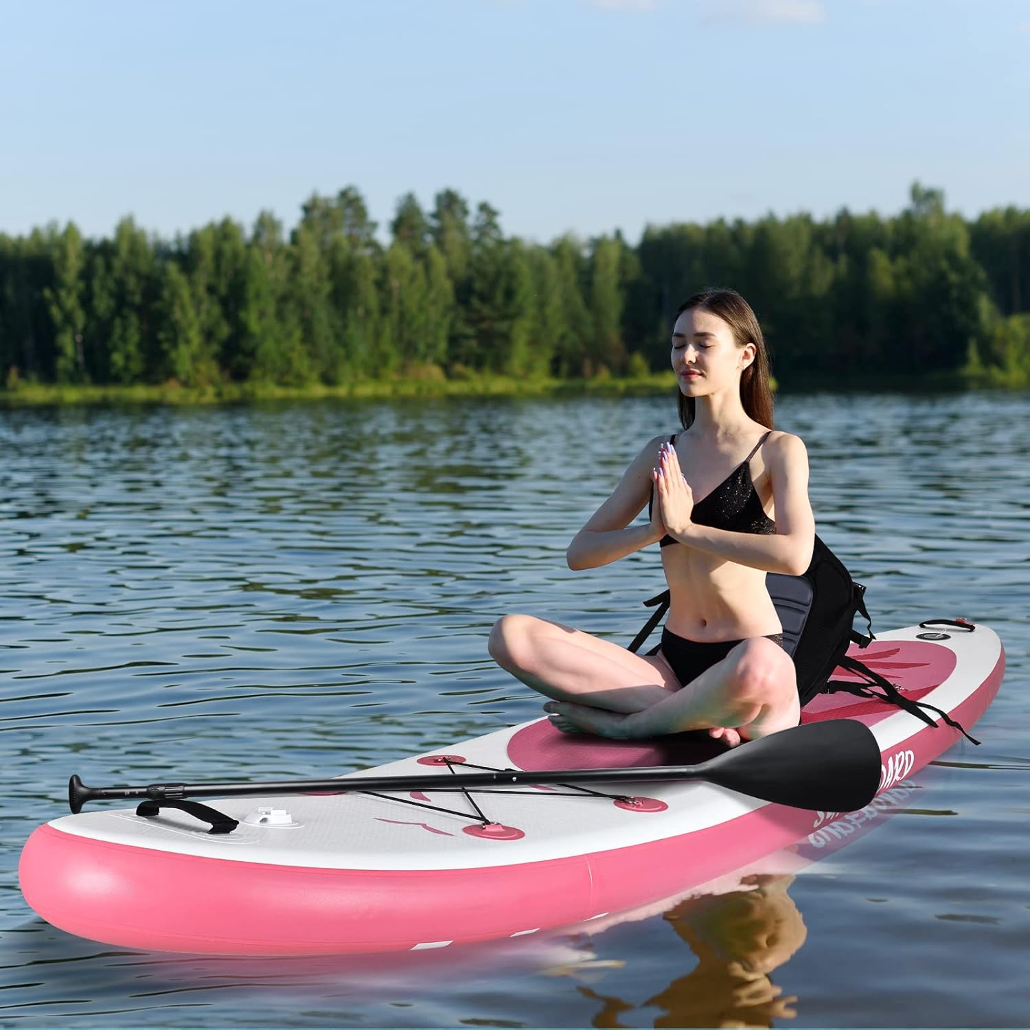 jardinite - Paddle gonflable adulte - 320/335cm - 2 places, siège kayak, pagaie alu, support caméra, pompe, 150kg
